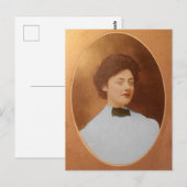 Clara Sage Talla Johnson 1909 portret briefkaart (Voorkant / Achterkant)