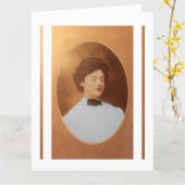 Clara Sage Talla Johnson 1909 portret fijn Kaart (Gele Bloem)