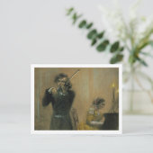 Clara Schumann (1819-96) en een Violist, 1854 (pa Briefkaart (Staand voorkant)