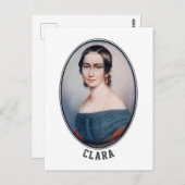 Clara Schumann (1838) Briefkaart (Voorkant / Achterkant)