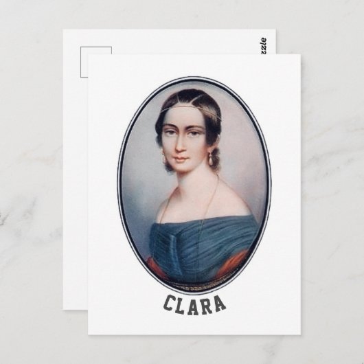 Clara Schumann (1838) Briefkaart (Voorkant / Achterkant)