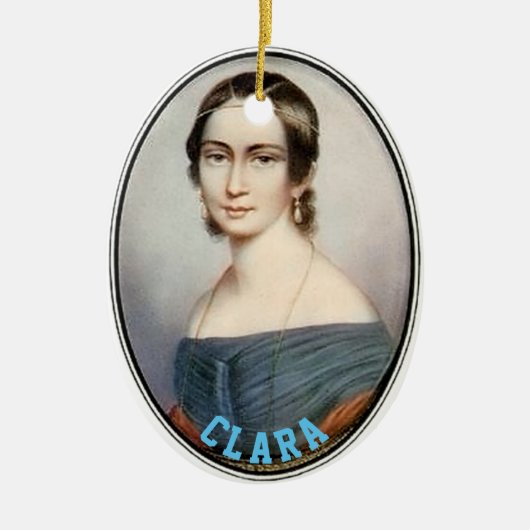 Clara Schumann (1838) Keramisch Ornament (Voorkant)