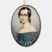 Clara Schumann (1838) Keramisch Ornament (Achterkant)