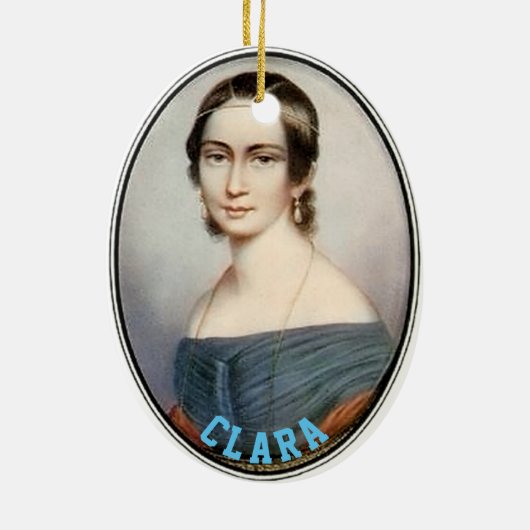 Clara Schumann (1838) Keramisch Ornament (Achterkant)