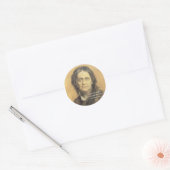 Clara Schumann, 1878 Ronde Sticker (Envelop)