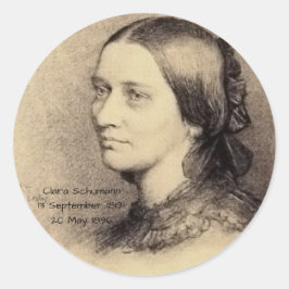 Clara Schumann Ronde Sticker