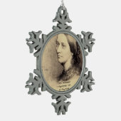 Clara Schumann Tin Sneeuwvlok Ornament (Links)