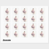 Clara (Zwart haar) uit het Notenkraker Ballet Vierkante Sticker (Vel)