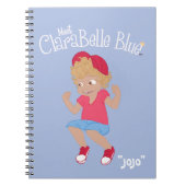 ClaraBelle Blue Spiral-laptop - "JoJo" (blauw) Notitieboek (Voorkant)