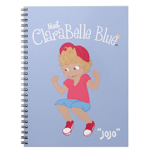 ClaraBelle Blue Spiral-laptop - "JoJo" (blauw) Notitieboek (Voorkant)
