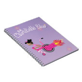 ClaraBelle Blue Spiral notebook - FLORAL BKGRD Notitieboek (Rechterzijde)