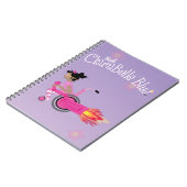 ClaraBelle Blue Spiral notebook - FLORAL BKGRD Notitieboek (Linkerzijde)