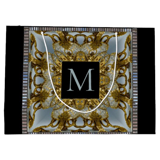 Claramount ters Elegant Monogram Large Gift Bag Groot Cadeauzakje (Achterkant)