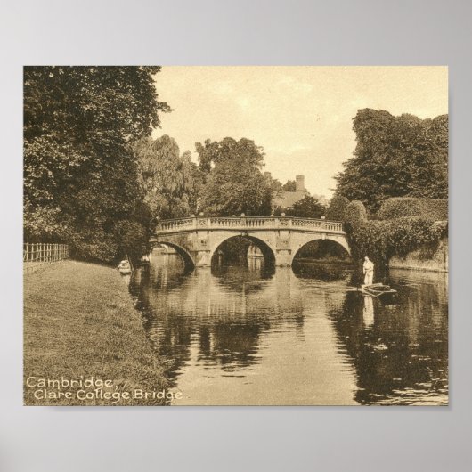 Clare College Bridge, Cambridge England Poster (Voorkant)