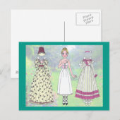 Clare, een Regency Lady Paper Doll Post Card Briefkaart (Voorkant / Achterkant)