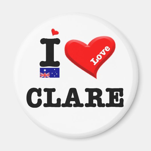 CLARE - I Love Magneet (Voorkant)