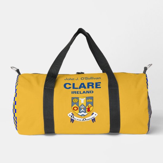 Clare Ireland - Iers Gepersonaliseerd Plunjezak (Voorkant)
