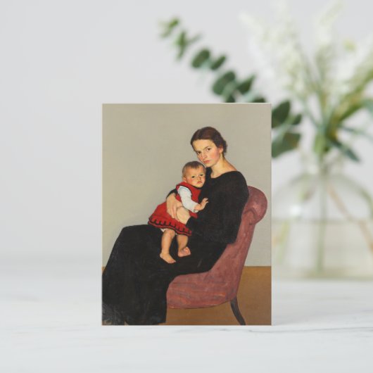 Cläre Maillard met dochter | Willi Maillard Briefkaart (Staand voorkant)