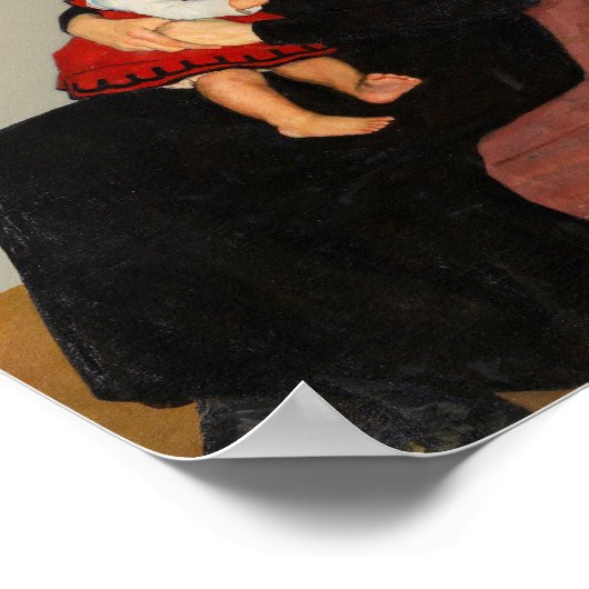 Cläre Maillard met dochter | Willi Maillard Poster (Hoek)