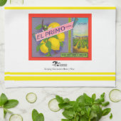 Claremont CA-fruitkratenlabels theedoeken (Gevouwen)