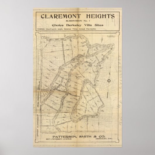 Claremont Heights Poster (Voorkant)