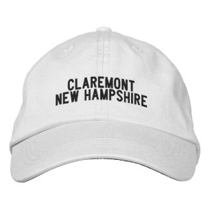 Claremont New Hampshire Hoed Geborduurde Pet