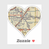 Claremore OK Retro-kaart Sticker (Vel)