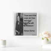 Clarence Darrow & beroemde citaat wandklok (Huis)