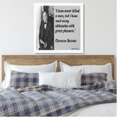 Clarence Darrow & citaat over het doden van canvas Afdruk (Insitu (Slaapkamer))