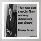 Clarence Darrow & Doden Quote Poster (Voorkant)