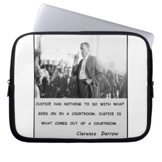 Clarence Darrow Justice gaat uit Courtroom Laptop Sleeve