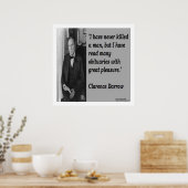 Clarence Darrow & Killing Iemand Quote Poster (Keuken)