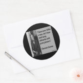 Clarence Darrow & Obituary Quote Ronde Sticker (Envelop)