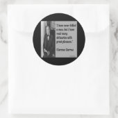 Clarence Darrow & Obituary Quote Ronde Sticker (Tas)