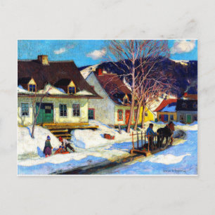 Clarence Gagnon - A Quebec Village Postcard Briefkaart