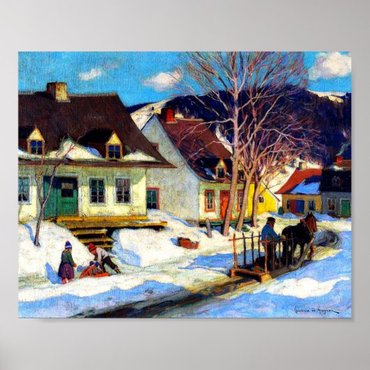 Clarence Gagnon - A Quebec Village Poster (Voorkant)