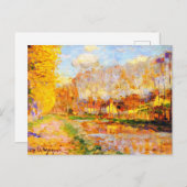 Clarence Gagnon art, Canal du Loing, Moret Briefkaart (Voorkant / Achterkant)