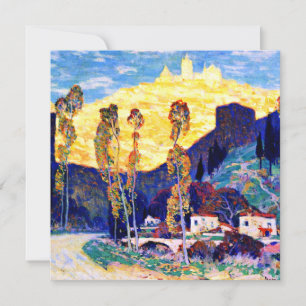 Clarence Gagnon art, Evening, Siena Kaart