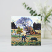 Clarence Gagnon art - Herfst Scene, Baie-Saint-Pau Kaart (Staand voorkant)