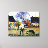 Clarence Gagnon art, Herfst Scene, Baie-Saint-Paul Canvas Afdruk (Voorkant)