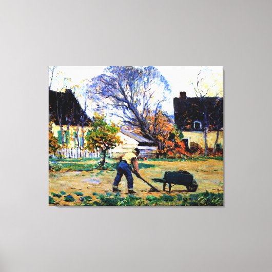 Clarence Gagnon art, Herfst Scene, Baie-Saint-Paul Canvas Afdruk (Voorkant)