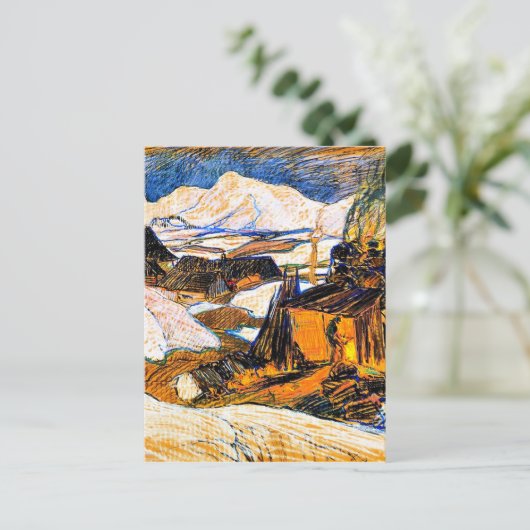 Clarence Gagnon art, Limoen Kiln, Baie-Saint Paul Briefkaart (Staand voorkant)