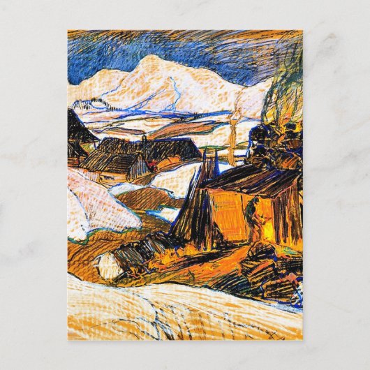 Clarence Gagnon art, Limoen Kiln, Baie-Saint Paul Briefkaart (Voorkant)