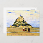 Clarence Gagnon art, Mont-Saint Michel, Morning Briefkaart (Voorkant / Achterkant)