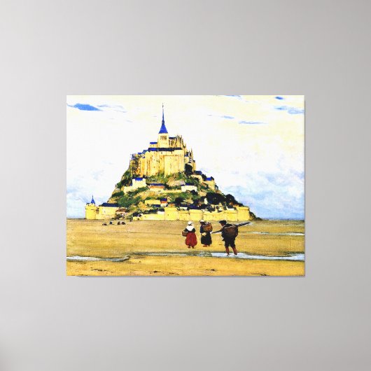 Clarence Gagnon art, Mont-Saint Michel, Morning Canvas Afdruk (Voorkant)