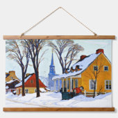 Clarence Gagnon artwork, prachtige winterscènes, Hangend Wandkleed (Voorkant)