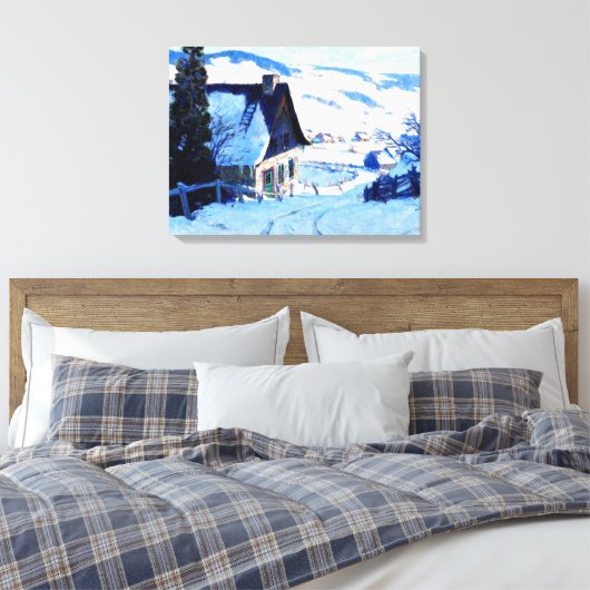 Clarence Gagnon - Boerderij Canvas Afdruk (Insitu (Slaapkamer))