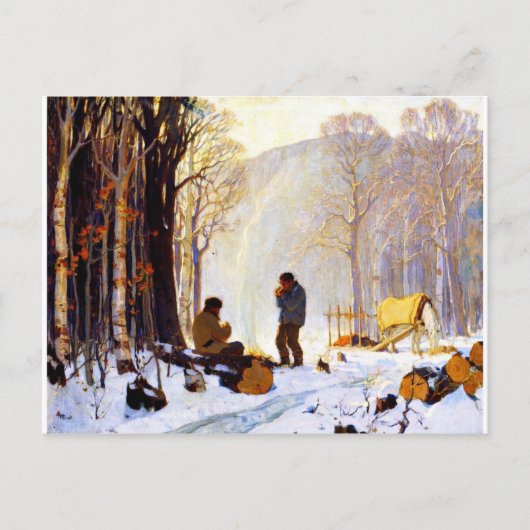 Clarence Gagnon - Lonely Village Briefkaart (Voorkant)