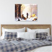 Clarence Gagnon - Lonely Village Canvas Afdruk (Insitu (Slaapkamer))