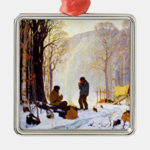 Clarence Gagnon - Lonely Village Metalen Ornament